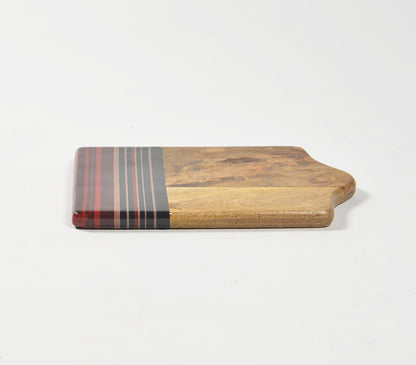 Striped Wooden Cheese Board | Charcuterie