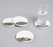 Load image into Gallery viewer, Abalone Shell Inlaid Marble Coasters (set of 4)
