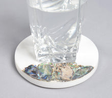 Load image into Gallery viewer, Abalone Shell Inlaid Marble Coasters (set of 4)
