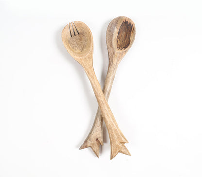 Raw Wooden Salad Servers (Set of 2) | Kitchen