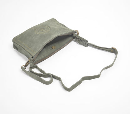 Rugged Leather Sling Bag | Bags & Wallets