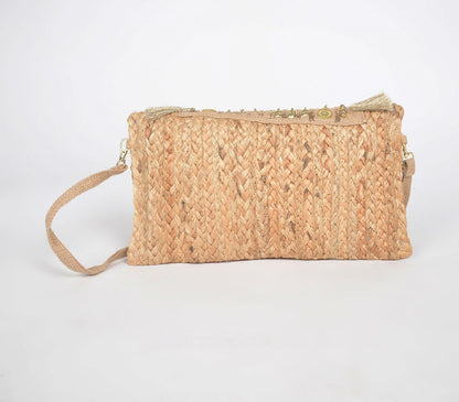 Embellished & Braided Jute Tasseled Sling Bag | Bags & Wallets