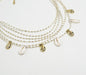 Monochrome-Toned Beads & Shell Layered Necklace with Extension Chain | Jewelry