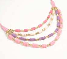 Load image into Gallery viewer, Beaded Gold-Toned Multi-Strand Necklace
