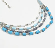 Load image into Gallery viewer, Beaded Multi-Strand Necklace with Extension Chain
