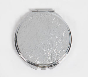 Art Deco Metal Pocket Compact Mirror