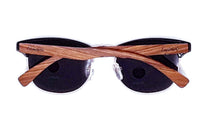 Load image into Gallery viewer, Real Walnut Wood Club Style Sunglasses With Bamboo Case, Polarized
