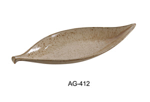 Yanco AG-412 Agate Leaf Shaped Plate