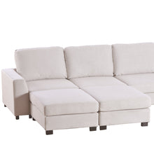 Load image into Gallery viewer, 3 Pieces U shaped Sofa with Removable Ottomans | Furniture
