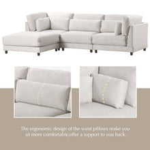 Load image into Gallery viewer, 2 Pieces L shaped Sofa with Removable Ottomans and Comfortable Waist | Sofa
