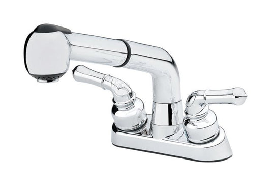 B & K 3311-U525 2 Handles Pull Out Kitchen Faucet  Chrome