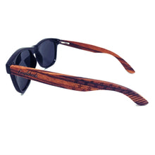 Load image into Gallery viewer, Zebrawood Sunglasses, Stars and Bars, Polarized, Handcrafted
