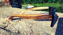 Load image into Gallery viewer, Zebrawood Sunglasses, Stars and Bars, Polarized, Handcrafted
