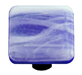 Hot Knobs HK2060-KA White Swirl Cobalt Blue Square Glass Cabinet Knob | Home Improvement