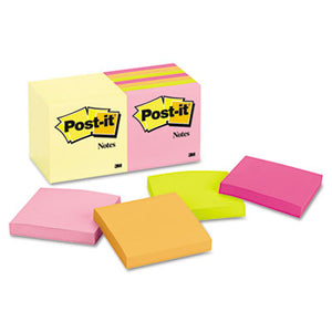 3M 65414YWM Note Pad Assortment  3 x 3  7 Canary Yellow & 7 Assort | Art Centre