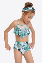 Load image into Gallery viewer, Botanical Print Ruffled Two-Piece Swim Set
