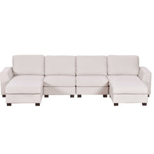 Load image into Gallery viewer, 3 Pieces U shaped Sofa with Removable Ottomans | Furniture
