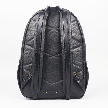 Weaved Journey Leather Backpack - Black | Journey Collection