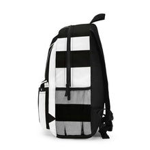 Load image into Gallery viewer, Backpack - Large Water-resistant Bag, Black and White Geometric
