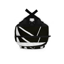 Load image into Gallery viewer, Backpack - Large Water-resistant Bag, Black and White Geometric
