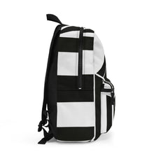 Load image into Gallery viewer, Backpack - Large Water-resistant Bag, Black and White Geometric
