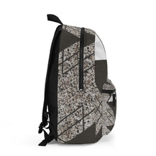 Load image into Gallery viewer, Backpack - Large Water-resistant Bag, Brown and White Triangular
