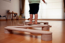 Load image into Gallery viewer, Circular Wooden Balance Beam Set Montessori Gymnastics Toy for
