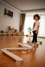 Load image into Gallery viewer, Circular Wooden Balance Beam Set Montessori Gymnastics Toy for
