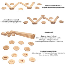 Load image into Gallery viewer, Circular Wooden Balance Beam Set Montessori Gymnastics Toy for
