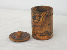 Load image into Gallery viewer, Olive Wood Salt Keeper w/Lid
