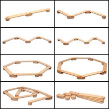 Load image into Gallery viewer, Circular Wooden Balance Beam Set Montessori Gymnastics Toy for
