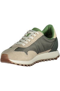 Blauer Beige Polyester Sneaker