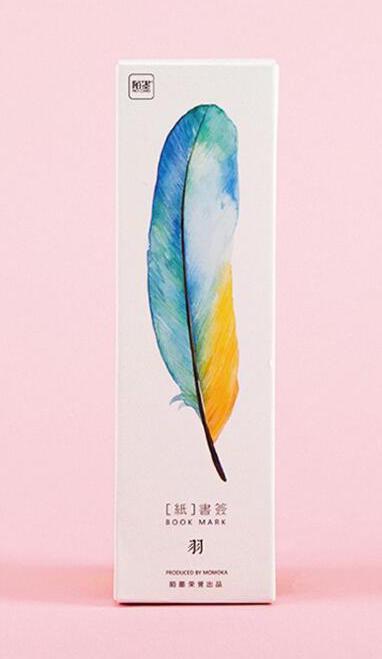 30-Pack of Watercolor-Style Feather Bookmarks | Books & Bookshelves