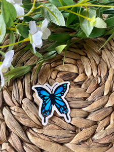 Blue Butterfly Sticker