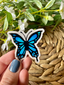 Blue Butterfly Sticker