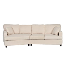 Load image into Gallery viewer, 3 Seat Streamlined Sofa with Removable Back and Seat Cushions | Furniture
