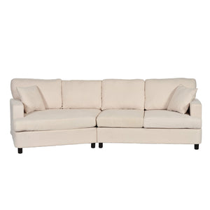 3 Seat Streamlined Sofa with Removable Back and Seat Cushions | Furniture