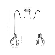 Load image into Gallery viewer, Retro Industrial 2 Way Indoor Ceiling Pendant Chandelier Hanging Light
