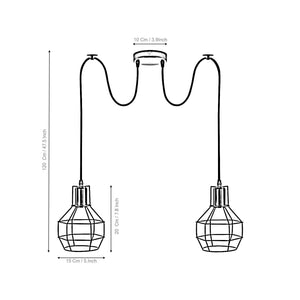 Retro Industrial 2 Way Indoor Ceiling Pendant Chandelier Hanging Light