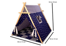 Load image into Gallery viewer, Blue Stars Play Tent and Play Mat
