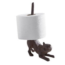 Load image into Gallery viewer, Cat Butt Cast Iron Tissue Holder | 9.5&quot; Tall | Real Cast Iron,
