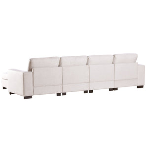 3 Pieces U shaped Sofa with Removable Ottomans | Furniture