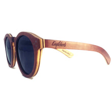 Load image into Gallery viewer, Cinnamon Swirl Skateboard Sunglasses, Polarized with Wooden Case
