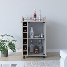 Load image into Gallery viewer, Bar Cart Baltimore, Six Wine Cubbies, Light Gray Finish
