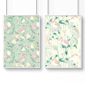 Cute Nursery decor woodland themed | set of 2 wall art prints