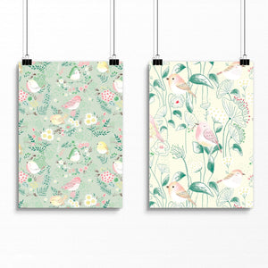 Cute Nursery decor woodland themed | set of 2 wall art prints