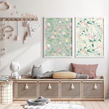 Load image into Gallery viewer, Cute Nursery decor woodland themed | set of 2 wall art prints
