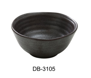 Yanco DB-3105 Diamond Black 4.75" Miso Soup Bowl 8 OZ