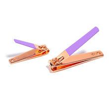 Load image into Gallery viewer, Almost Famous &quot;Clip It&quot; Rose Gold Nail Clipper Duo
