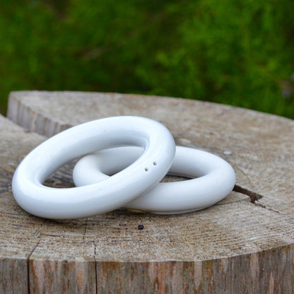 Rings Glossy & Matte salt and pepper shakers